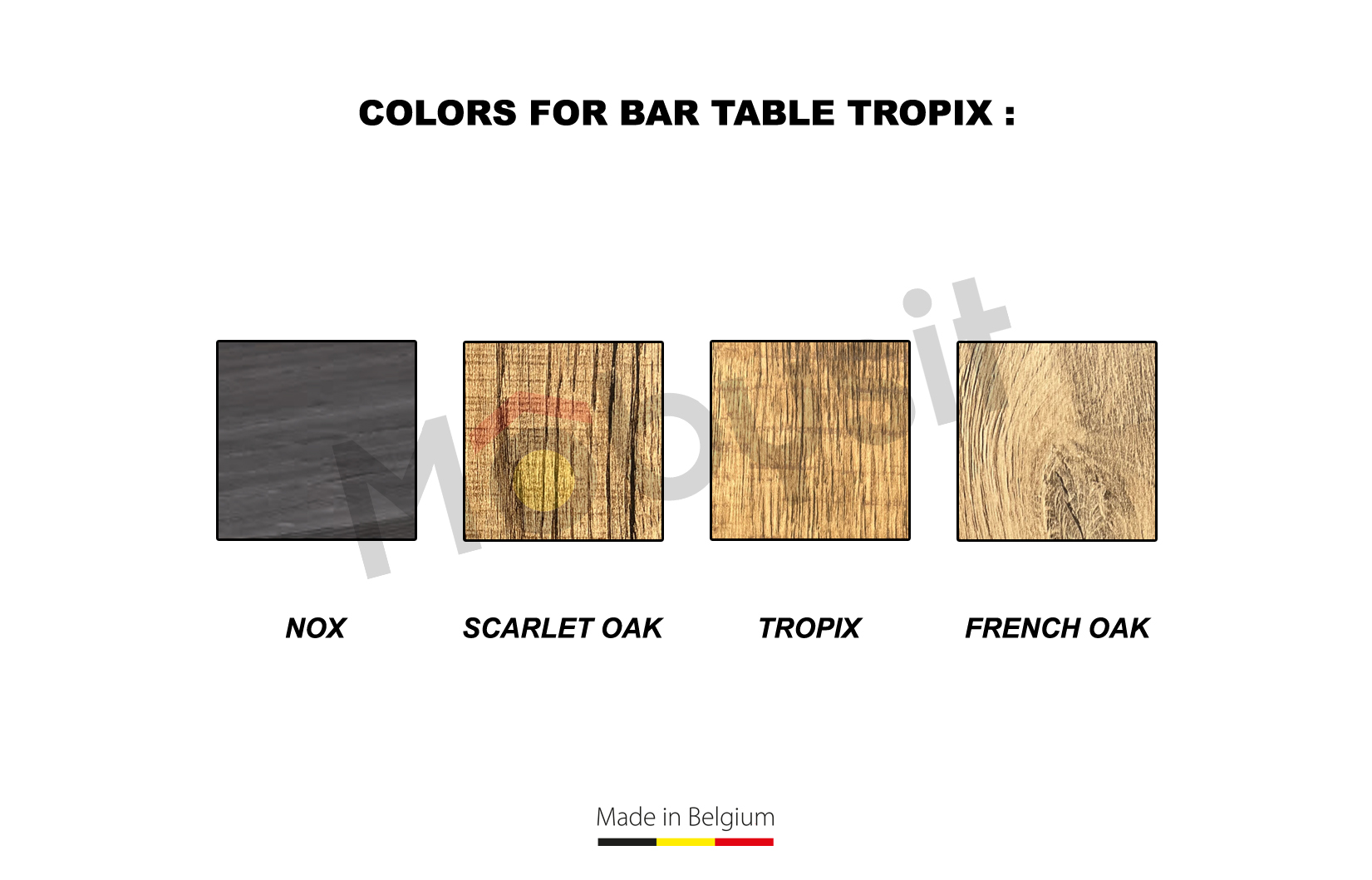 BIG Bauwens Bar tafel BTF 2102 colors